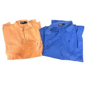 Lot 2 Vintage Men’s Polo Ralph Lauren Large L Polo Shirts Tops 90s
